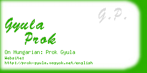 gyula prok business card